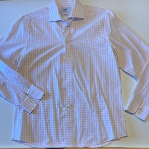 Charles Tyrwhitt Light Pink Checkered Dress Shirt